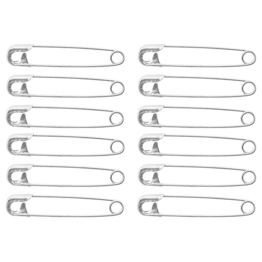 Preview: Sicherheitsnadeln Stahl 51mm 12Stk.